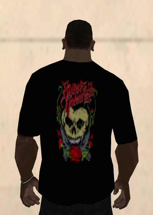 Gta San Andreas Bullet For My Valentine Heart Skull T Shirt Black Mod